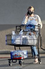 EMMA ROBERTS Wearing Black Mask Out Shopping in Los Angeles 04/16/2020