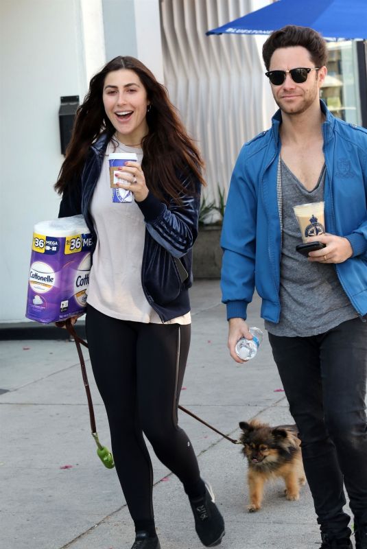 EMMA SLATER and Sasha Farber Out with Their Dog in Los Angeles 04/02/2020