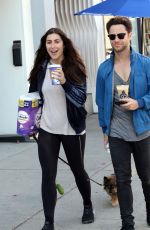 EMMA SLATER and Sasha Farber Out with Their Dog in Los Angeles 04/02/2020