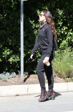 EMMA SLATER Wearing Bandana Mask Out and About in Los Angeles 04/11/2020