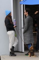 EMMA SLATER Wears Bandna Mask and Sasha Farber Out for Coffee in Los Angeles 04/05/2020