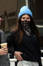 EMMA SLATER Wears Bandna Mask and Sasha Farber Out for Coffee in Los Angeles 04/05/2020