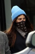 EMMA SLATER Wears Bandna Mask and Sasha Farber Out for Coffee in Los Angeles 04/05/2020