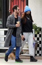 EMMA SLATER Wears Bandna Mask and Sasha Farber Out for Coffee in Los Angeles 04/05/2020