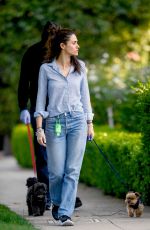 EMMY ROSSUM Out with Her Dogs in Los Angeles 04/01/2020