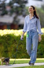 EMMY ROSSUM Out with Her Dogs in Los Angeles 04/01/2020