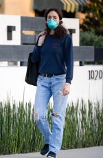 EMMY ROSSUM Wearing Mask Out and About in Los Angeles 04/07/2020