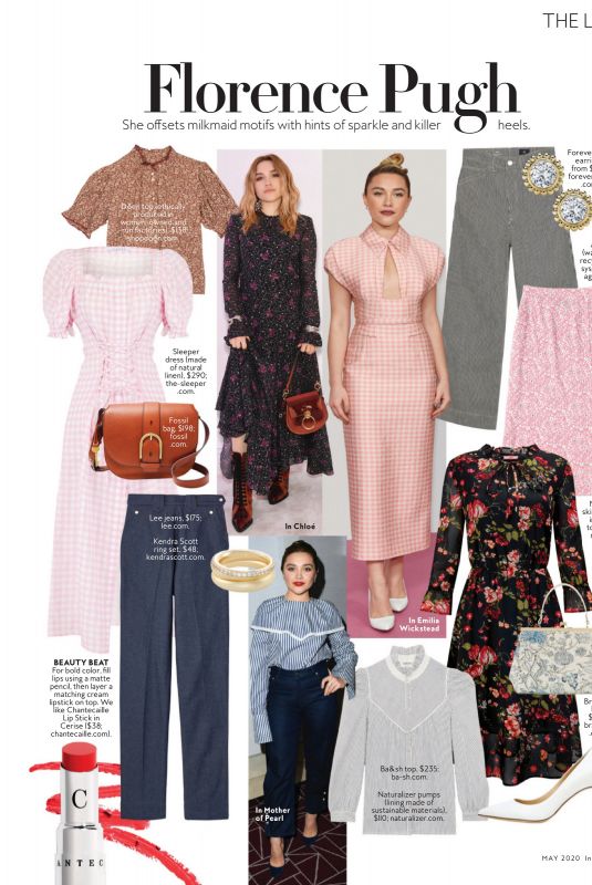 FLORENCE PUGH in Instyle Magazine, May 2020