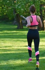 GEORGIA HARRISON Workout at a Park in Essex 04/23/2020