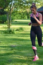 GEORGIA HARRISON Workout at a Park in Essex 04/23/2020