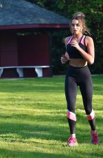 GEORGIA HARRISON Workout at a Park in Essex 04/23/2020