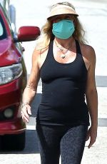 GOLDIE HAWN Wearing a Mask Out in Los Angeles 04/07/2020