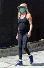 GOLDIE HAWN Wearing a Mask Out in Los Angeles 04/07/2020