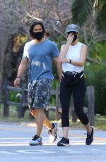 GWYNETH PALTROE and Brad Falchuk Wearing Mask Out in Brentwood 04/23/2020