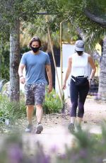 GWYNETH PALTROE and Brad Falchuk Wearing Mask Out in Brentwood 04/23/2020