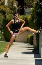 HANNAH ANN Out Jogging in Los Angeles 04/21/2020