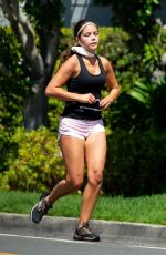 HANNAH ANN Out Jogging in Los Angeles 04/21/2020