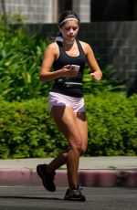 HANNAH ANN Out Jogging in Los Angeles 04/21/2020