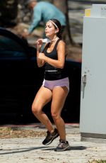 HANNAH ANN Out Jogging in Los Angeles 04/21/2020