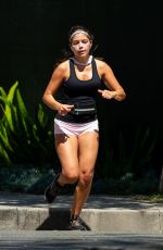 HANNAH ANN Out Jogging in Los Angeles 04/21/2020