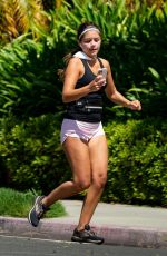 HANNAH ANN Out Jogging in Los Angeles 04/21/2020