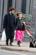 HELENA BONHAM CARTER and Rye Dag Holmboe Out with Their Dog in London 04/03/2020