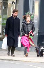 HELENA BONHAM CARTER and Rye Dag Holmboe Out with Their Dog in London 04/03/2020