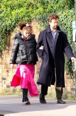 HELENA BONHAM CARTER and Rye Dag Holmboe Out with Their Dog in London 04/03/2020