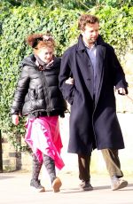 HELENA BONHAM CARTER and Rye Dag Holmboe Out with Their Dog in London 04/03/2020