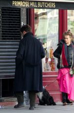 HELENA BONHAM CARTER and Rye Dag Holmboe Out with Their Dog in London 04/03/2020