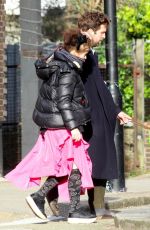 HELENA BONHAM CARTER and Rye Dag Holmboe Out with Their Dog in London 04/03/2020