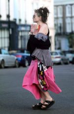 HELENA BONHAM CARTER and Rye Dag Holmboe Out with Their Dog in London 04/23/2020