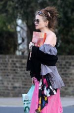 HELENA BONHAM CARTER and Rye Dag Holmboe Out with Their Dog in London 04/23/2020