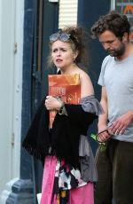 HELENA BONHAM CARTER and Rye Dag Holmboe Out with Their Dog in London 04/23/2020