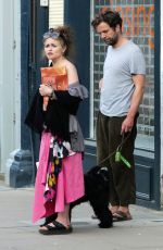 HELENA BONHAM CARTER and Rye Dag Holmboe Out with Their Dog in London 04/23/2020