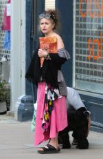 HELENA BONHAM CARTER and Rye Dag Holmboe Out with Their Dog in London 04/23/2020