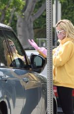 HOLLY MADISON Wearing Mask and Gloves Out in Los Angeles 04/29/2020