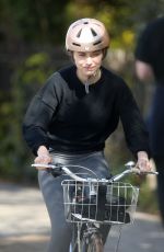 IMOGEN POOTS Riding a Bike Out in London 04/07/2020
