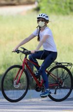 ISLA FISHER and Sacha Baron Cohen Out Riding Bikes in Los Angeles 04/24/2020