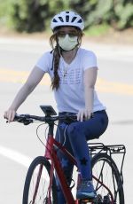 ISLA FISHER and Sacha Baron Cohen Out Riding Bikes in Los Angeles 04/24/2020