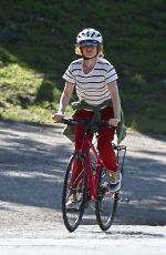 ISLA FISHER Out Riding a Bike in Los Angeles 04/03/2020