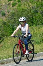 ISLA FISHER Ridinig a Bike Out in Los Angeles 04/22/2020