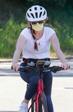 ISLA FISHER Ridinig a Bike Out in Los Angeles 04/22/2020