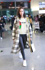 JANINE CHAG at Airport in Shanghai 04/13/2020