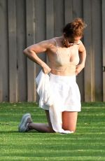 JENNIFER LOPEZ Wearing Mask at Alex Rodriguez