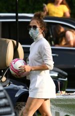 JENNIFER LOPEZ Wearing Mask at Alex Rodriguez