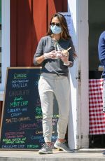 JORDANA BREWSTER Wearing Mask on Gloves Out for Ice Cream in Los Angeles 04/16/2020