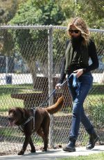 JULIA ROBERTS Out with Her Dog in Malibu 04/27/2020