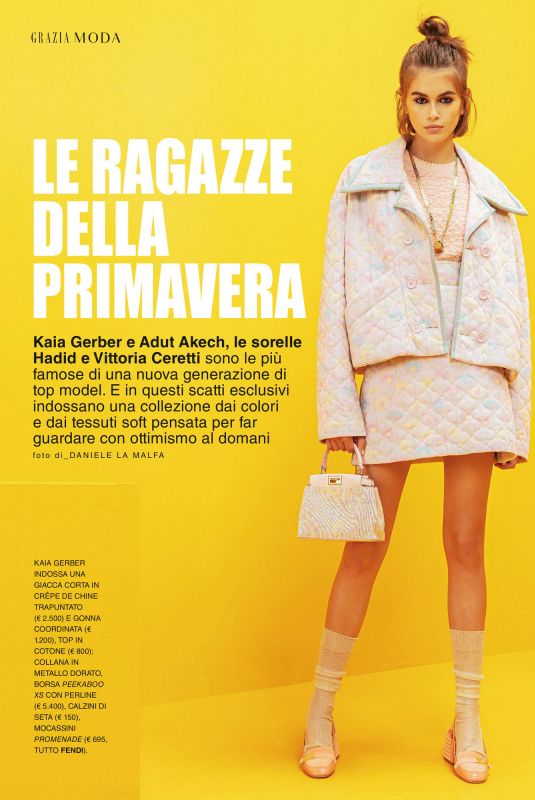 KAIA GERBER, GIGI and BELLA HADID, ADUT AKECH, LIZA POPOVA, VITTORIA CERETTI, TANG HE and CARA TAYLOR in Grazia Magazine, Italy April 2020