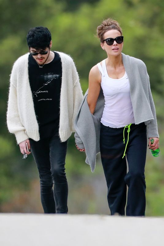 KATE BECKINSALE and Goody Grace Out in Brentwood 04/12/2020